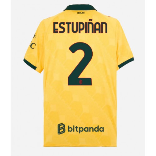 Maglia Calcio AC Milan Pervis Estupinan #2 Terza Divisa 2025-26 Manica Corta